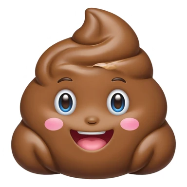 blue colors kawaii poop sticker