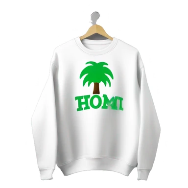 beverly hills california green writing on white sweatshirt sticker