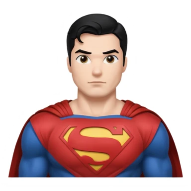 black haired superman sticker