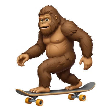 Bigfoot on a skateboard  sticker