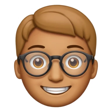 An emoji head with glasses based on the provided photo, variation 8. sticker