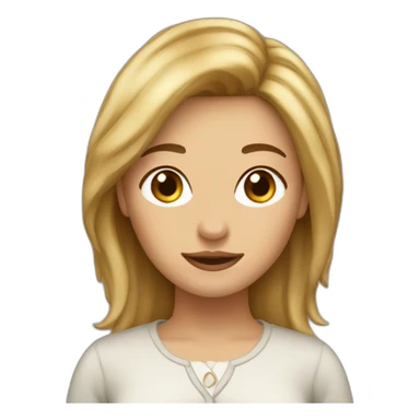 lady with short dirty blonde hair and a brown horse sticker