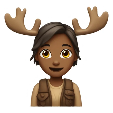 Moose girl sticker