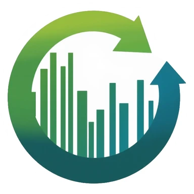 Minimalist circular logo with a stylized barcode morphing into a globe, with company name "EthicScope" elegantly incorporated into the design. Clean greens and blues with neutral tones. Professional tech-forward design. sticker