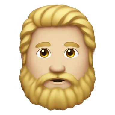 Caucasian male with long, golden hair, big beard, and obese. sticker