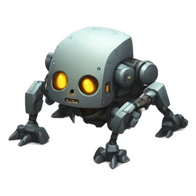 Vault bot as a ghoul crawling on the ground sticker