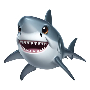Shark with star eyes sticker