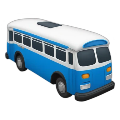 blue and white bus written reunidas sticker