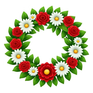 funeral wreath with flowers sticker