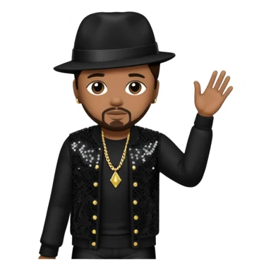 The-Dream, R&B Singer (b.1977) with dark brown hair, black sequin tour outfit  sticker