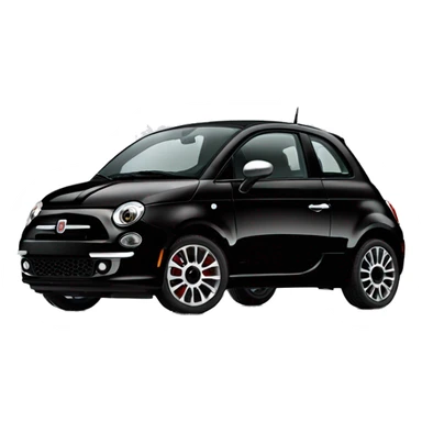 black 2010’s fiat 500 sticker