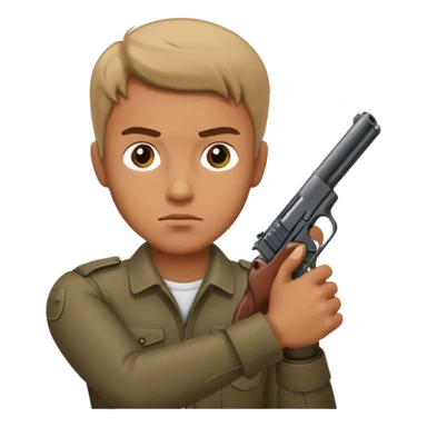 a guy shooting sticker