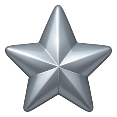 glitter gray star y2k 3d icon sticker