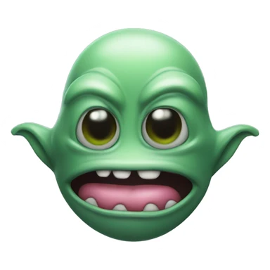 alien sticking its tongue out sticker