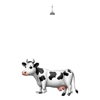 Cow on the Eiffel Tower  sticker