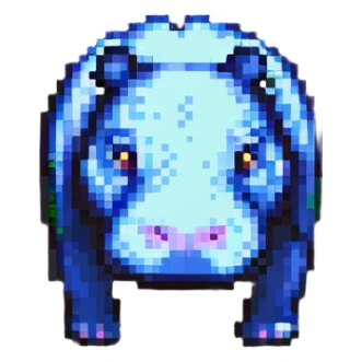 A little hippo in the hand sticker