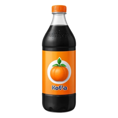Czech Kofola black and orange in a plastic bottle black liquid sticker