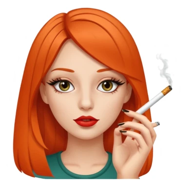 That girl long nails and lashes smoking a blunt sticker