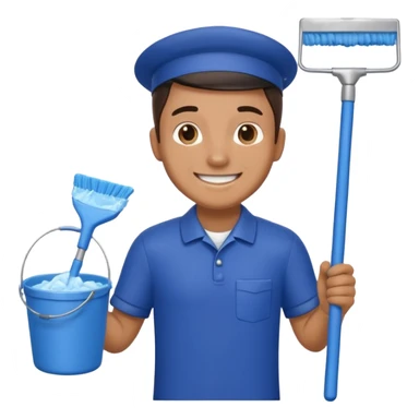 Window Cleaner man  sticker