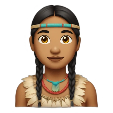 Emoji de un joven indigena con corona sticker