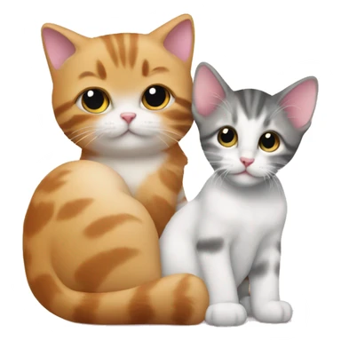 heart with a kitten beside it sticker