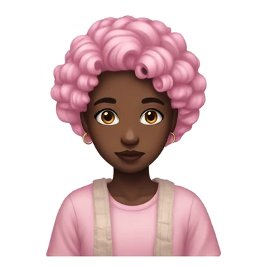 Pink pastel black girl pretty aesthetic  sticker