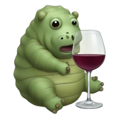 tardigrade drinking wine sticker