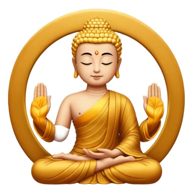 Buddha makes a namaste with his hands sticker