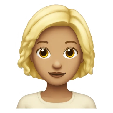 Cozy blonde girl sticker
