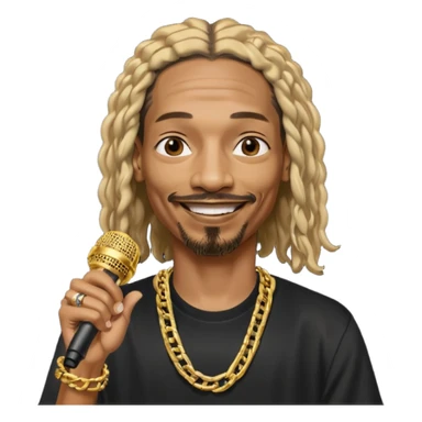 snoop dog with microphone sticker