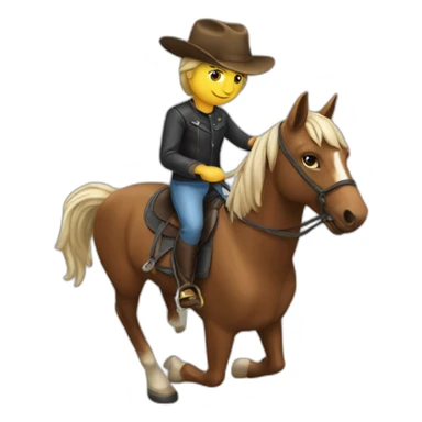 Chat sur un cheval sticker