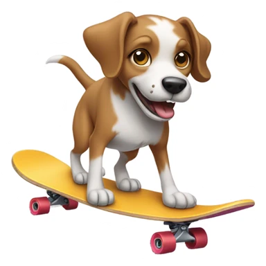 Dog skateboarding  sticker
