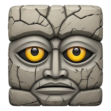 stone face totem sticker