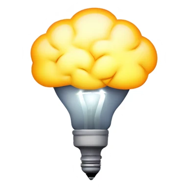Brainstorming Emoji
Usage: To signify brainstorming sessions or creative thinking.
Design Idea: A brain with a light bulb inside it or lightning bolts around it. sticker