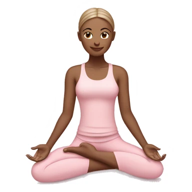 Mom yoga girl light pink clothes  sticker