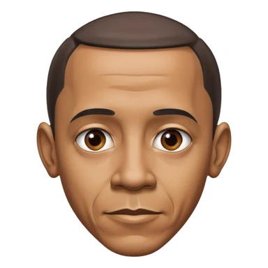 barrack obama with a insanley large forhead sticker