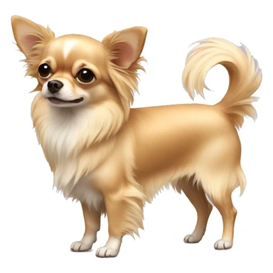 blonde long haired chihuahua full body sticker