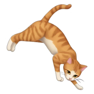 Cat acrobatics sticker