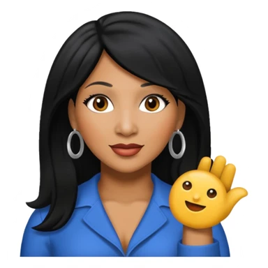 Trina Braxton with black hair sticker