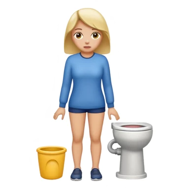 Naked woman peeing sticker