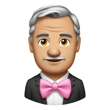 viktor orbán with a pink bow sticker