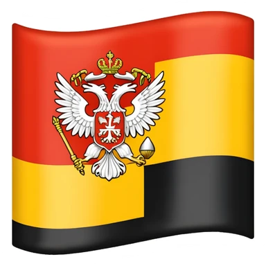 Flag of Russian empire. Horizontally up to down black yellow and white sticker