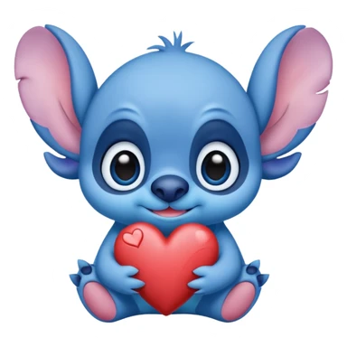 stitch saying thankyou with love  sticker