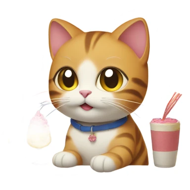 cat on birthday vacation in japan sticker