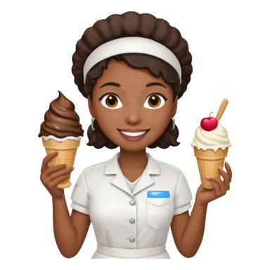 Ice Cream Vendor black woman sticker