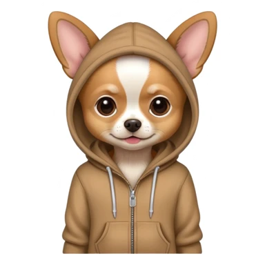 chihua hua with hoodie sticker
