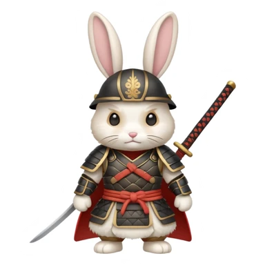 a samurai bunny sticker