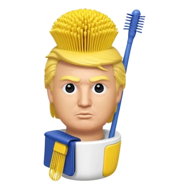 a donald trump toilet brush sticker