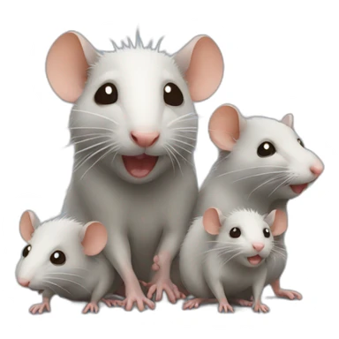Family of rats sticker