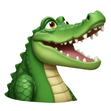 Crocodile wearing the letter A sticker